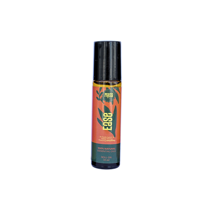 Manna EASE aroma roller, a 10 ml amber glass bottle with an orange and green label